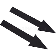 PVC Self Adhesive Arrow Label Stickers, Waterproof Directional Arrow Sign Decals for Floors, Walls and Smooth Surfaces, Black, 50x199x0.2mm, 2pcs/set(DIY-WH0504-18J)