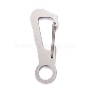 202 Stainless Steel Key Clasps, Stainless Steel Color, 58.5x21.5x6.8mm, Hole: 11mm(STAS-F268-04P)