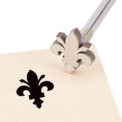 Branding Stainless Steel Stamps, Bent Head, for Cake/Wood/Leather, Flower of Life Pattern, 315x30x30mm(AJEW-WH0158-009)