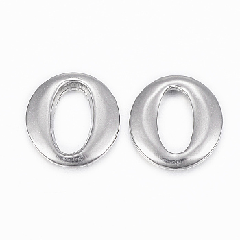 304 Stainless Steel Linking Rings, Oval, Stainless Steel Color, 20x18x2.5mm, Hole: 15x9mm