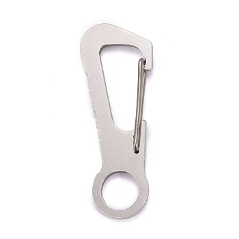 202 Stainless Steel Key Clasps, Stainless Steel Color, 58.5x21.5x6.8mm, Hole: 11mm