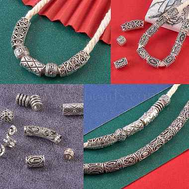 326Pcs 14 Style Zinc Alloy Hair Braiding Rings Beads(TIBE-SZ0001-04)-6