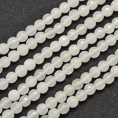 8mm White Round Malaysia Jade Beads