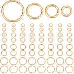 600Pcs 4 Styles 304 Stainless Steel Open Jump Rings, Round for Chainmaille Weaves, for DIY Jewelry Crafting, Real 18K Gold Plated, 20 Gauge, 4~8x0.8mm, Inner Diameter: 2.4~6.4mm, 150pcs/style(STAS-BBC0004-56)