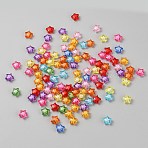 Transparent Acrylic Beads, Bead in Bead, Star, Mixed Color, 15x16x9mm, Hole: 2mm, about 500pcs/500g(TACR-WH0013-20A)