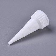 Plastic Glue Bottle Tip Caps, for Plastic Squeeze Bottles, White, 48x19mm, Inner Diameter: 15mm(DIY-WH0156-36)