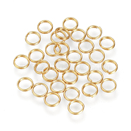 304 Stainless Steel Split Rings, Double Loops Jump Rings, Golden, 6x1.4mm, Inner Diameter: about 4.6mm, Single Wire: 0.7mm(X-STAS-Q186-01-6mm-G)