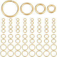 600Pcs 4 Styles 304 Stainless Steel Jump Rings, Open Jump Rings, Round Ring, Metal Connectors for DIY Jewelry Crafting and Keychain Accessories, Real 18K Gold Plated, 20 Gauge, 4~8x0.8mm, Inner Diameter: 2.4~6.4mm, 150pcs/style(STAS-BBC0004-56)