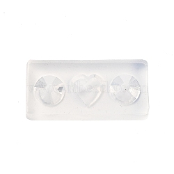 DIY Silicone Nail Art Molds, for DIY UV Resin, Epoxy Resin Nail Art Decoration Accessories, Heart, 1.9~2x4~4.1x0.6~0.7cm, Inner Diameter: 10~11x10~11mm(SIMO-NH0002-01E)