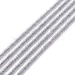 Transparent Glass Beads Strands, Faceted, Round, Gray, 2mm, Hole: 0.6mm, about 182~201pcs/strand, 14.57~15.24 inch((37~38.7cm)(GLAA-C019-01A-23)