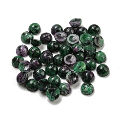 Natural Ruby in Zoisite Cabochons, Half Round, 4x2~2.5mm(G-H309-03-46)