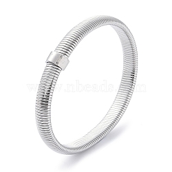 304 Stainless Steel Bangles, Stainless Steel Color, 3/8 inch(0.95cm), Inner Diameter: 2-1/4 inch(5.7cm)(BJEW-G700-02P)