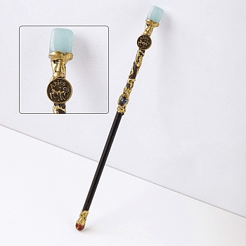 Natural AquamarineTwelve Constellation Magic Wand, Cosplay Magic Wand, for Witches and Wizards, Aries, 300mm