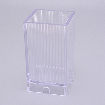 PC Plastic Candle Mold, Rectangle, Clear, 58x58x102mm, Inner Size: 50x50mm