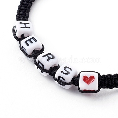 Ensembles de bracelets de perles tressées en fil de nylon réglable pour la saint-valentin(BJEW-JB06238)-5
