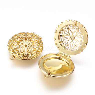 Golden Flat Round Brass Pendants