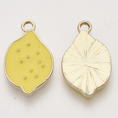 Light Gold Plated Alloy Charms(X-ENAM-T009-04)-2