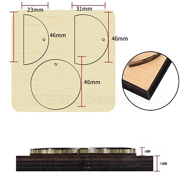 Matrice de découpe de coupe de bois(DIY-WH0169-64)-4