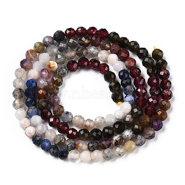 Natural & Synthetic Mixed Gemstone Beads Strands(G-D080-A01-02-29)-2