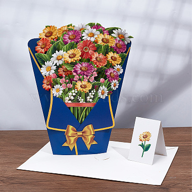 3всплывающая бумажная поздравительная открытка с цветком(AJEW-WH0248-36A)-6