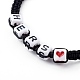 Ensembles de bracelets de perles tressées en fil de nylon réglable pour la saint-valentin(BJEW-JB06238)-5