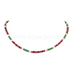 MIYUKI Round Rocailles Beaded  Necklaces, Colorful, 16.34 inch(41.5cm)(X1-NJEW-TA00160)