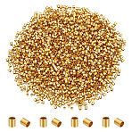 3000Pcs Brass Crimp Beads, Cadmium Free & Lead Free, Tube, Golden, 1.5x1.5mm, Hole: 1mm, 3000pcs/set(KK-ME0003-36)