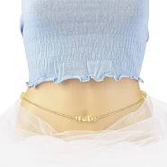 Summer Jewelry Waist Bead, Natural Citrine Chips & Glass Seed Beaded Body Chain, Bikini Jewelry for Woman Girl, Golden, 31.50~31.69 inch(80~80.5cm)(NJEW-C00027-06)
