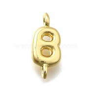 Brass Connector Charms, Lead Free & Cadmium Free, Long-Lasting Plated, Rack Plating, Real 18K Gold Plated, Letter B, 13x5.5x2.5mm, Hole: 1.2mm(KK-P295-01G-B)