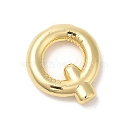 Eco-Friendly Rack Plating Brass Pendants, Long-Lasting Plated, Lead Free & Cadmium Free, Real 18K Gold Plated, Letter Charm, Letter Q, 21~23x13~26x4.5~5.5mm, Hole: 2.5~3.5x1.5~2mm(KK-R143-21G-Q)