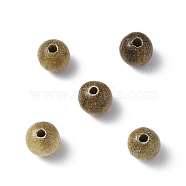 Wood Beads, Undyed, Round, Dark Khaki, 6mm, Hole: 1.6mm(WOOD-I009-01A-05)