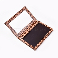 Magnetic Palette, Empty Eyeshadow Makeup Palette, with Mirror, for Eyeshadow Powder, Rectangle with Leopard Print Pattern, Peru, 19.8x12.5x1.5cm, Inner Diameter: 17.5x10cm(X-CON-WH0069-61)