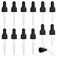 ELITE 12Pcs 3 Styles Elite Glass Teardrop Set Transfer Graduated Pipette, Black, 74~94x22mm, Capacity: 10~30ml(0.34~1.01fl. oz), 4pcs/style(TOOL-PH0001-78)