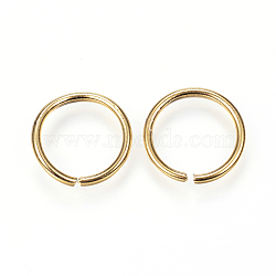 304 Stainless Steel Open Jump Rings, Golden, 13x1.5mm, Inner Diameter: 10mm(X-STAS-G098-02G)