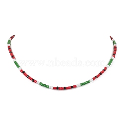 MIYUKI Round Rocailles Beaded  Necklaces, Colorful, 16.34 inch(41.5cm)(X1-NJEW-TA00160)