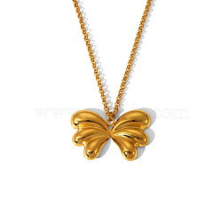 Stainless Steel Pendant Necklaces for Women, Golden, Bowknot, 17.72 inch(45cm)(JD6479-1)