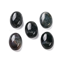 Natural Moss Agate Cabochons, Oval, 18x13x7mm(G-B085-06F-02)