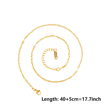 Unisex 304 Stainless Steel Dapped Chains Necklaces