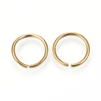 304 Stainless Steel Open Jump Rings, Golden, 13x1.5mm, Inner Diameter: 10mm