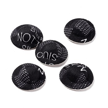 Cloth Cap Crafts Decoration, for DIY Jewelry Crafts Earring Necklace Hair Clip Decoration, Black, 3.5x1.2cm