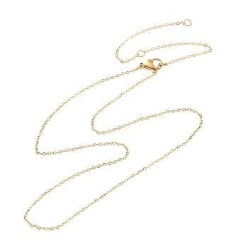 Ion Plating(IP) 304 Stainless Steel Cable Chain Necklaces, Golden, 18.11 inch(46cm), 1.2mm, Ring: 3.5mm