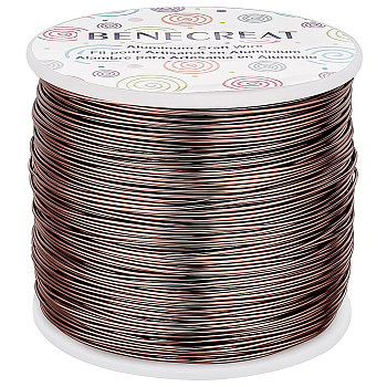 Round Aluminum Wire, Camel, 20 Gauge, 0.8mm, about 770.99 Feet(235m)/roll