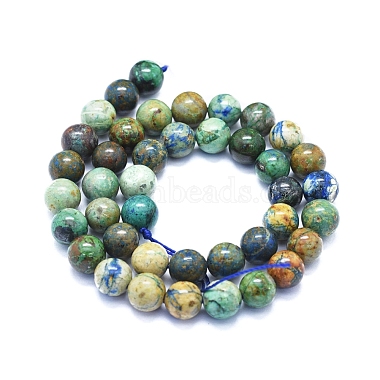 Chapelets de perles en chrysocolle naturelle(G-E561-17-10mm)-2