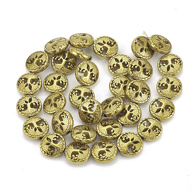 Chapelets de perles en hématite synthétique sans magnétiques(G-N0322-03K)-2
