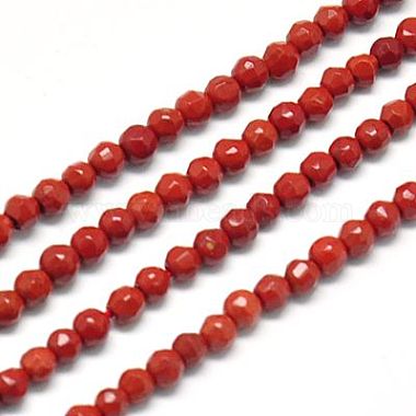 2mm FireBrick Round Red Stone Beads