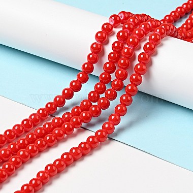 Chapelets de perles en verre peintes(DGLA-S071-6mm-49)-2