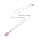 Cat Eye Sun Pendant Necklace with 304 Stainless Steel Cable Chains for Women(NJEW-JN03974)-4