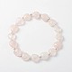 Heart Rose Quartz Stretch Bracelets(BJEW-JB02066-03)-1