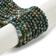 Natural Chrysocolla Beads Strands, Faceted, Round, 3mm, Hole: 0.7mm, about 124~126pcs/strand, 15.43''(39.2cm)(G-Z034-A03-02)