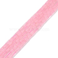 Natural Rose Quartz Beads Strands, Column, 3.8~4.3x2.4mm, Hole: 0.9mm, about 87pcs/strand, 14.88~15.12 inch(37.8~38.4cm)(G-M389-05)